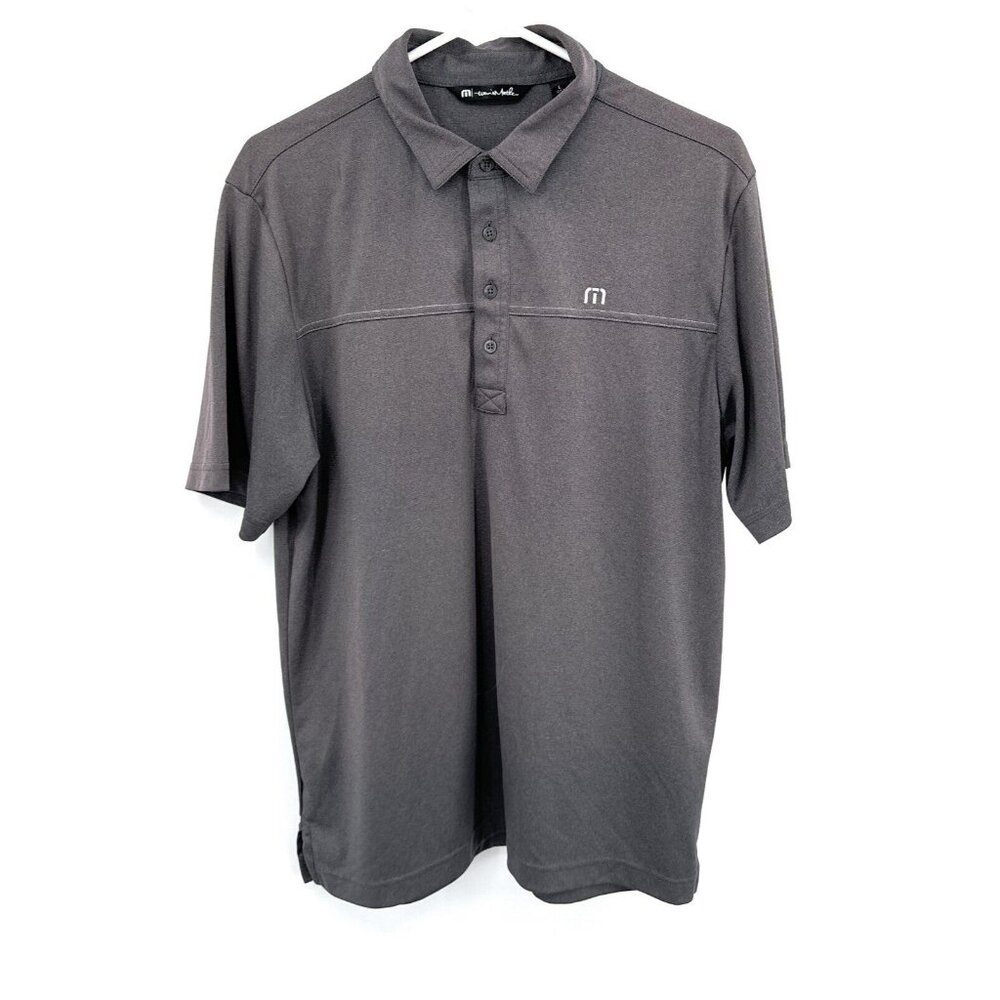 Travis Mathew Shirt Mens Sz L Gray‎ Golf Polo